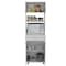 Tuhome Caribe Microwave Cabinet, Four Legs, One Drawer, Double Door, One Shelf, White MLB5578 - alternate 3